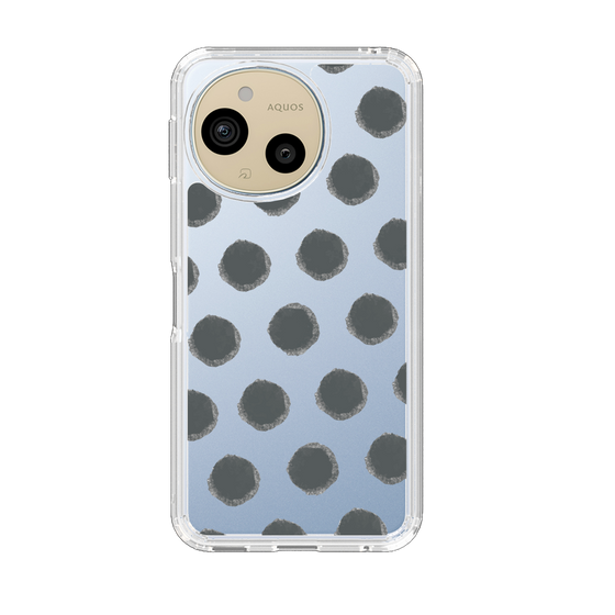Slim Protection Case［ Original - Favorite Color Polka Dots - Black ］
