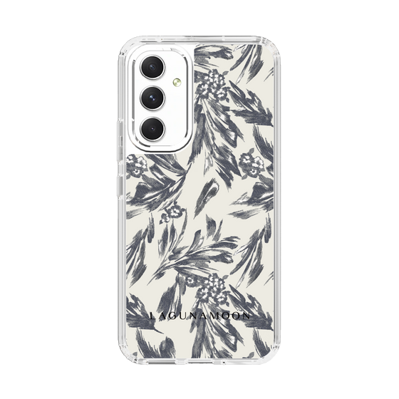 Slim Protection Case［ LAGUNAMOON - BotanicalJacquard - White×Black ］