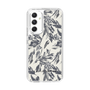 Slim Protection Case［ LAGUNAMOON - BotanicalJacquard - White×Black ］