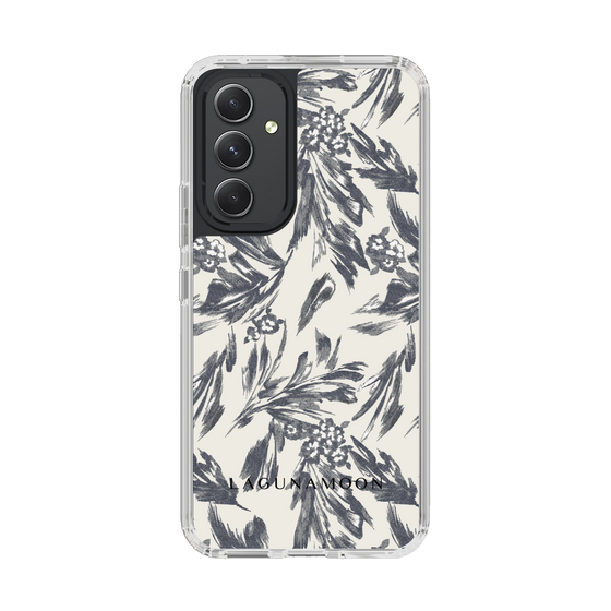 Slim Protection Case［ LAGUNAMOON - BotanicalJacquard - White×Black ］