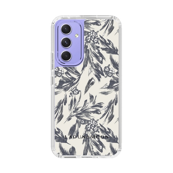 Slim Protection Case［ LAGUNAMOON - BotanicalJacquard - White×Black ］