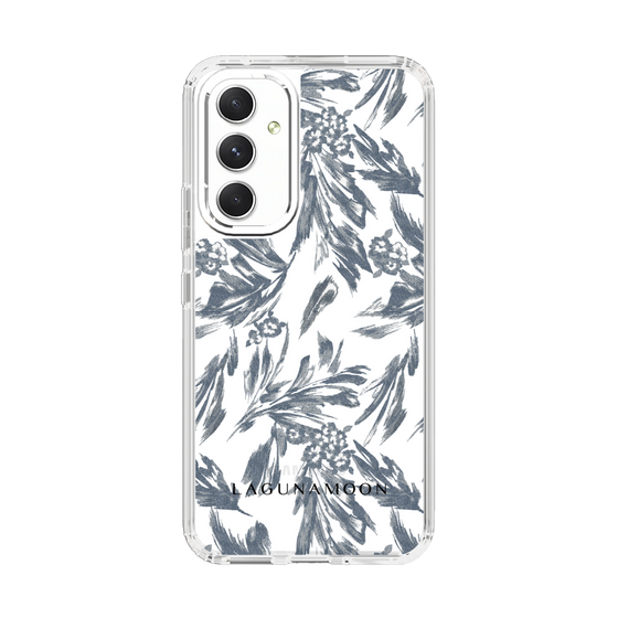 Slim Protection Case［ LAGUNAMOON - BotanicalJacquard - Clear×Black ］