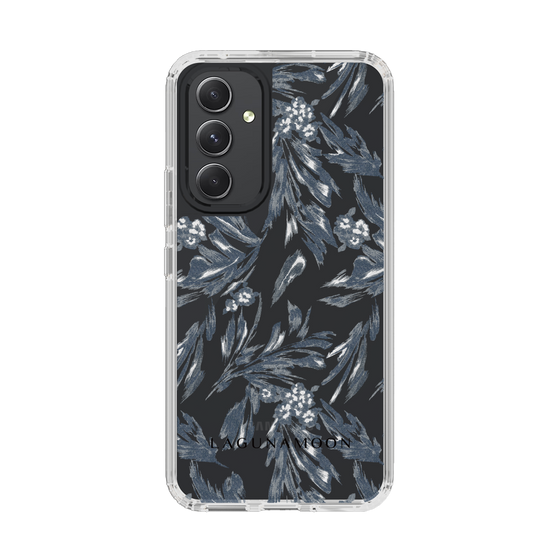 Slim Protection Case［ LAGUNAMOON - BotanicalJacquard - Clear×Black ］