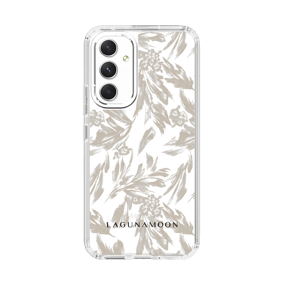 Slim Protection Case［ LAGUNAMOON - BotanicalJacquard - Clear×Beige ］