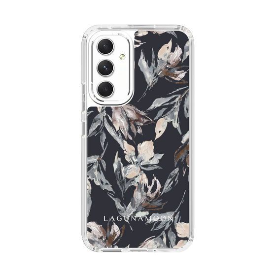 Slim Protection Case［ LAGUNAMOON - NuanceFlower - Navy ］