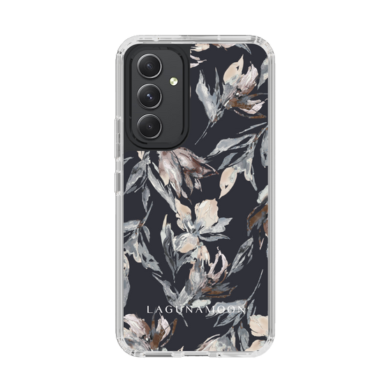 Slim Protection Case［ LAGUNAMOON - NuanceFlower - Navy ］