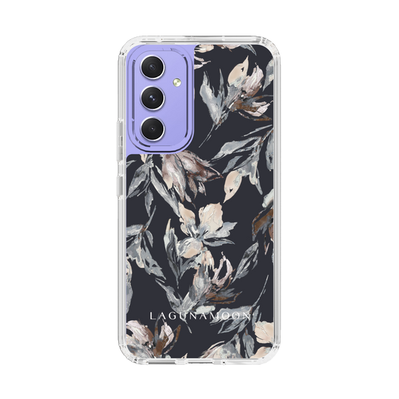Slim Protection Case［ LAGUNAMOON - NuanceFlower - Navy ］