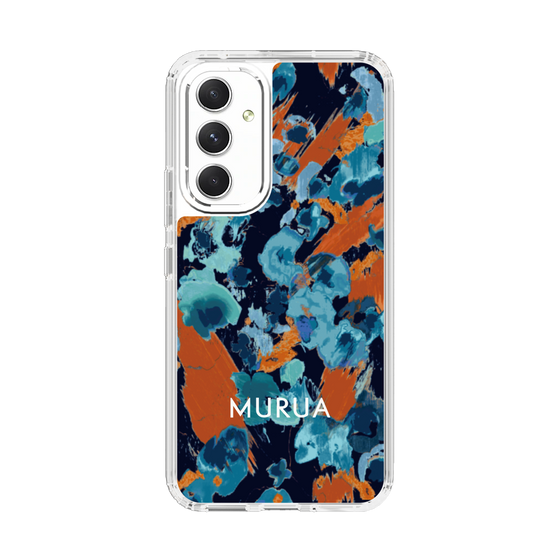 Slim Protection Case［ MURUA - Art print - Black × Orange ］