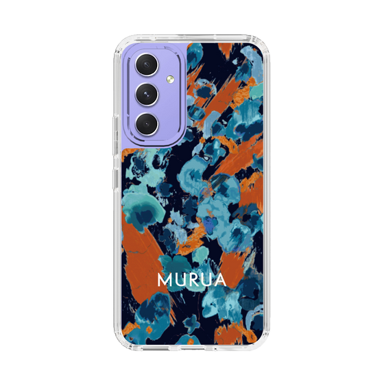 Slim Protection Case［ MURUA - Art print - Black × Orange ］