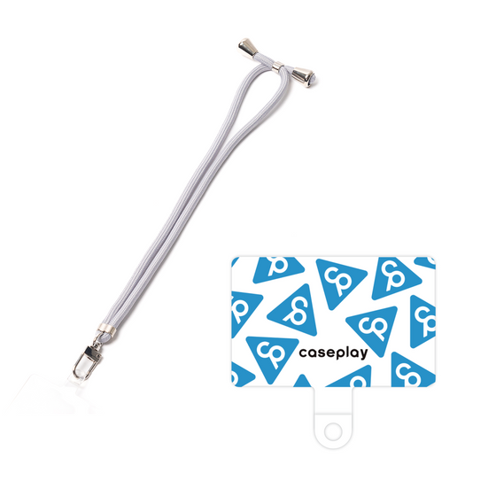 Smartphone shoulder strap tag［ Original - CASEPLAY Logo Mark - Light Blue ］