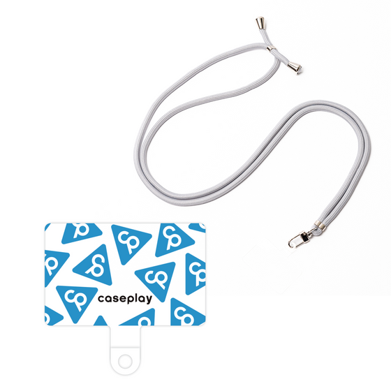Smartphone shoulder strap tag［ Original - CASEPLAY Logo Mark - Light Blue ］